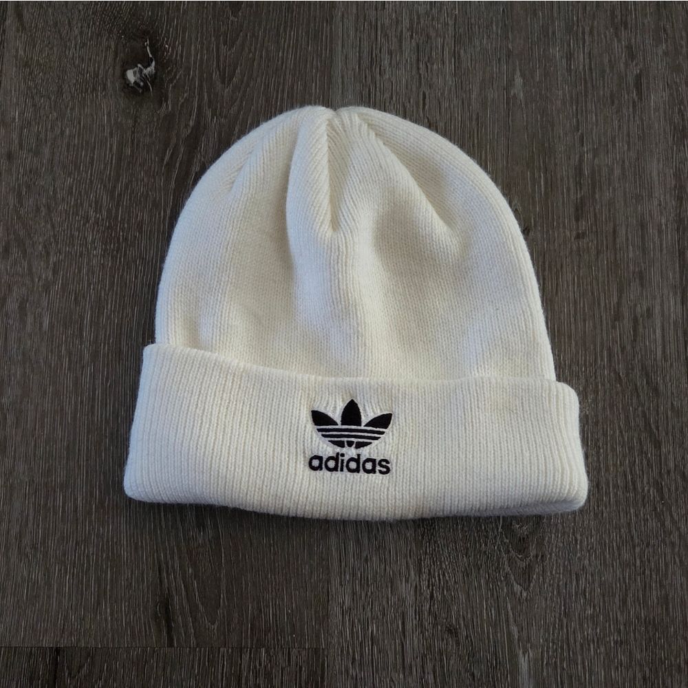 Adidas White Cuff Beanie